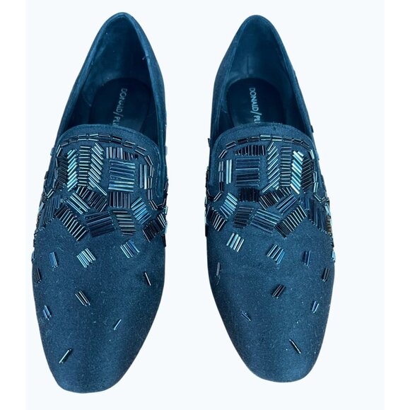 Donald J Pliner Women’s Black Beaded Loafers Slip-On Flats Size 10M - Picture 9 of 11